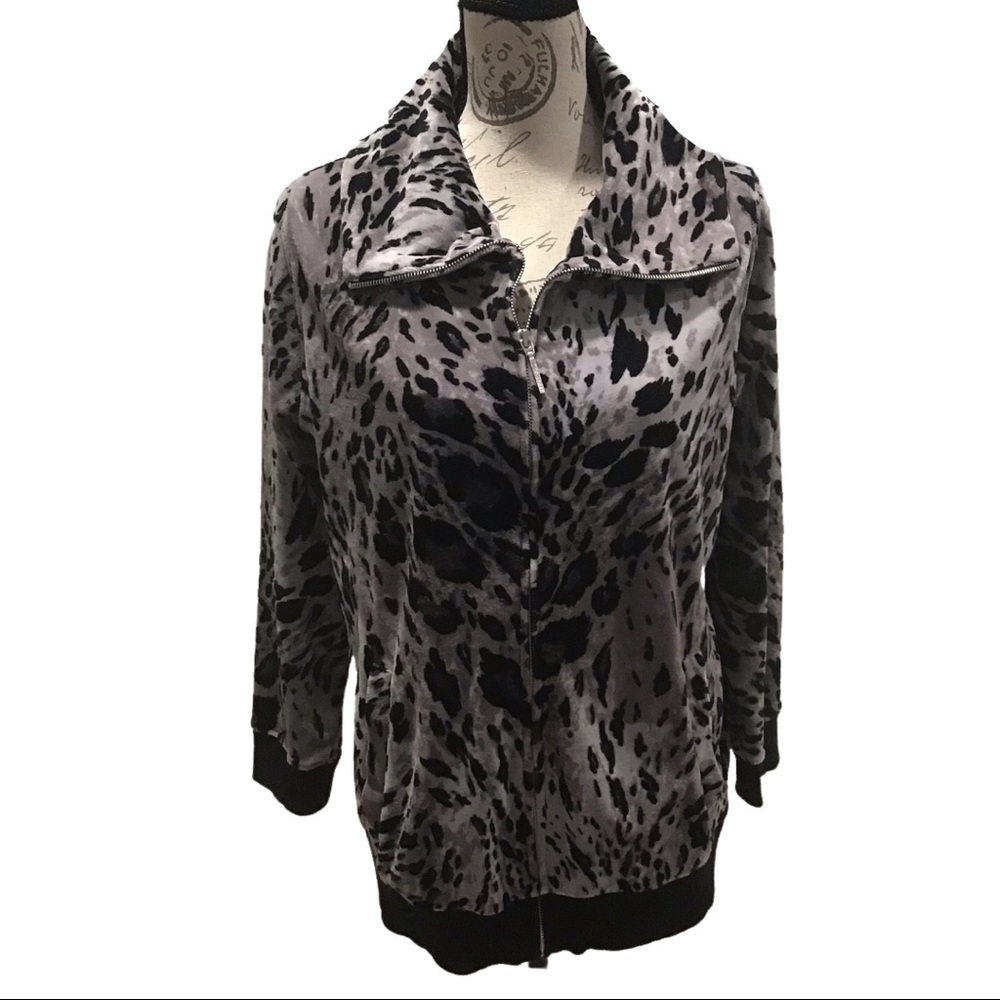 Jones New York full zip jacket fleece plus size